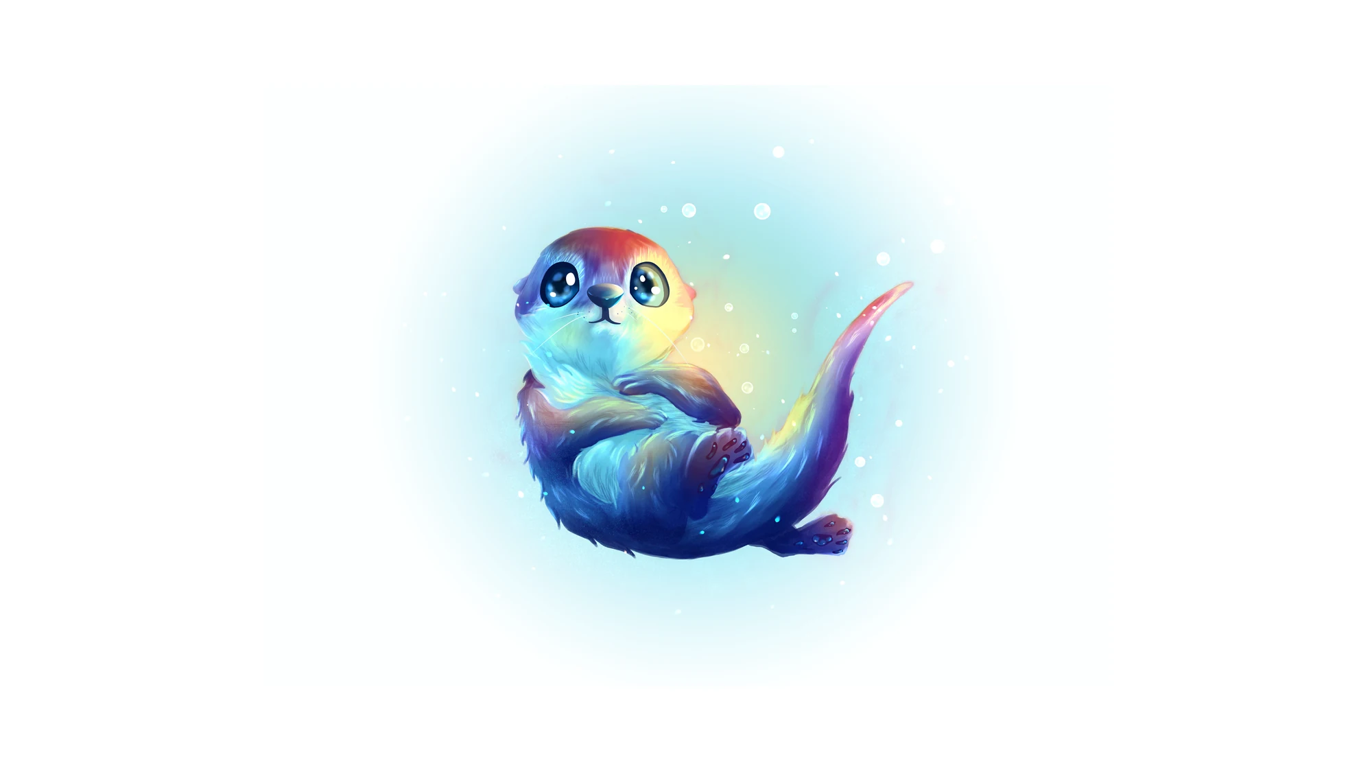La loutre illustrée à la main, mascotte de la structure